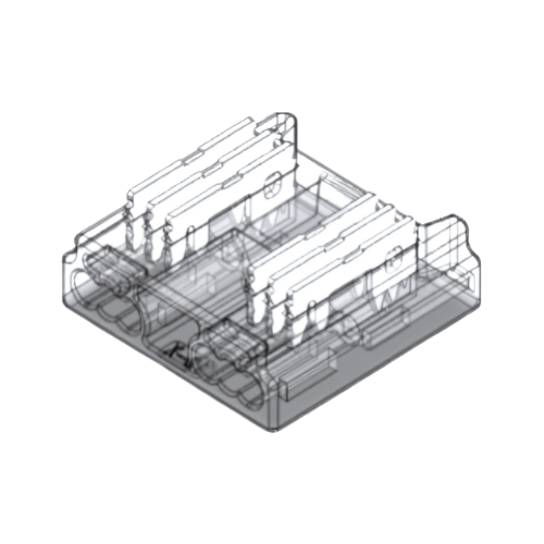 4262543210063 - LED Anschlussverbinder – 6-polig 12 mm lötfrei &  konfigurierbar (ohne Kabel) für RGBCCT COB LED-Streifen